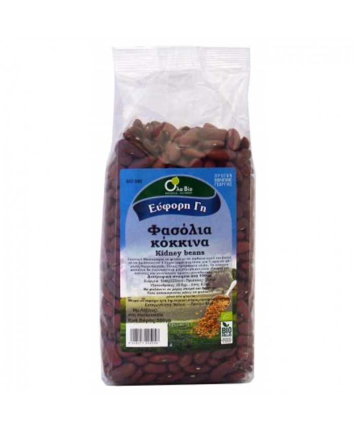 ΦΑΣΟΛΙΑ ΚΟΚΚΙΝΑ (KIDNEY) ΒΙΟ 500ΓΡ